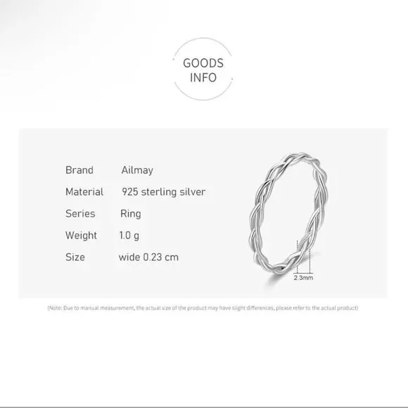 Sterling Silver Minimalist Stackable Rings - Picture 5 of 5